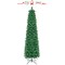 Pre-lit Christmas Pencil Tree With Colorful Fiber Optics Green